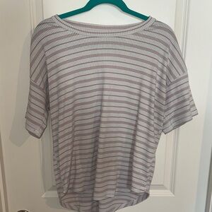 Striped Short Sleeve Tee - Red and White